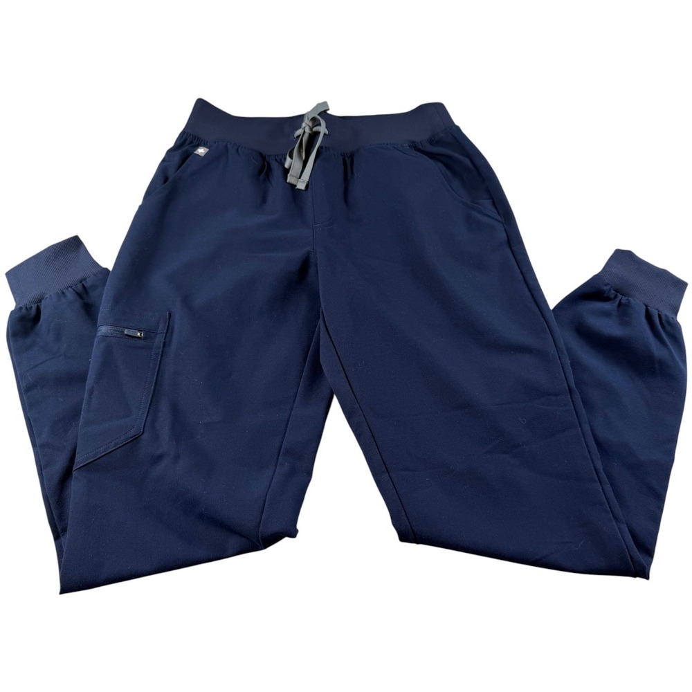 FIGS Zamora Jogger Scrub Pants Womens XS Navy Blue Technical Collection